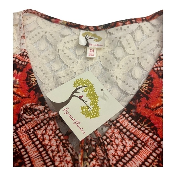 Anthropologie Fig and Flower Boho Dress Medium NWT - Picture 5 of 10